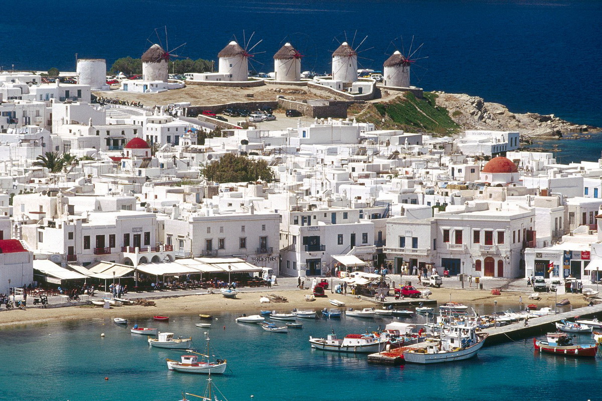картинка фотография курорта Миконос, остров в Греции