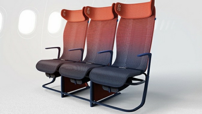 Новый дизайн с «крыльями» для кресел эконом-класса в самолете